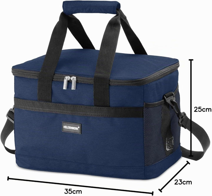 HELDENWERK Kühltasche gross faltbar – Kühlbox bis zu 12h Kühlleistung auslaufsicher &amp; wasserdicht –