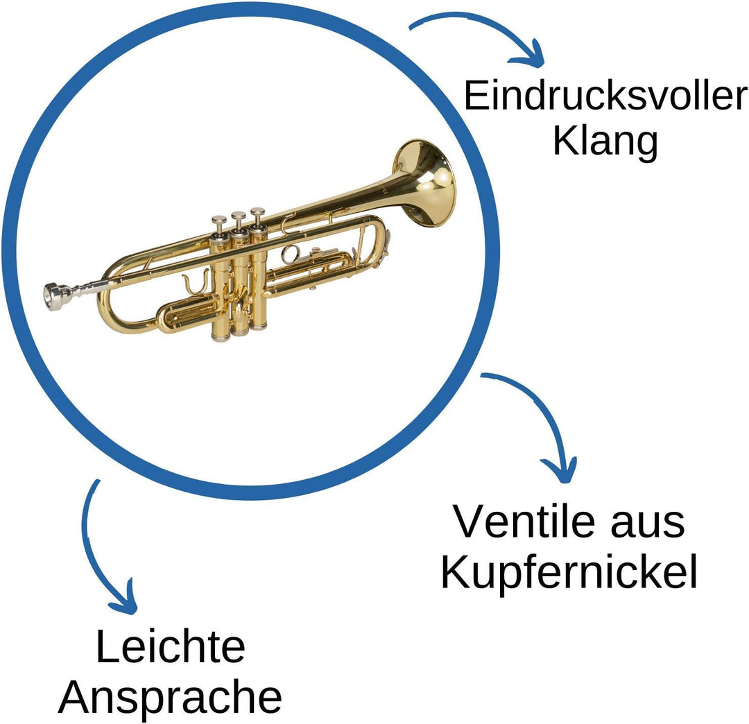 Trumpet Fox Beginner Set (incl. bag and Trumpet Fox 1) Trompeten Anfänger Set Deutsch, Trompeten Anf