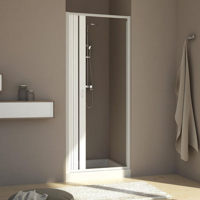 Forte Duschtür in PVC 90 cm H185 mod. Aura Seitlich, 90 CM