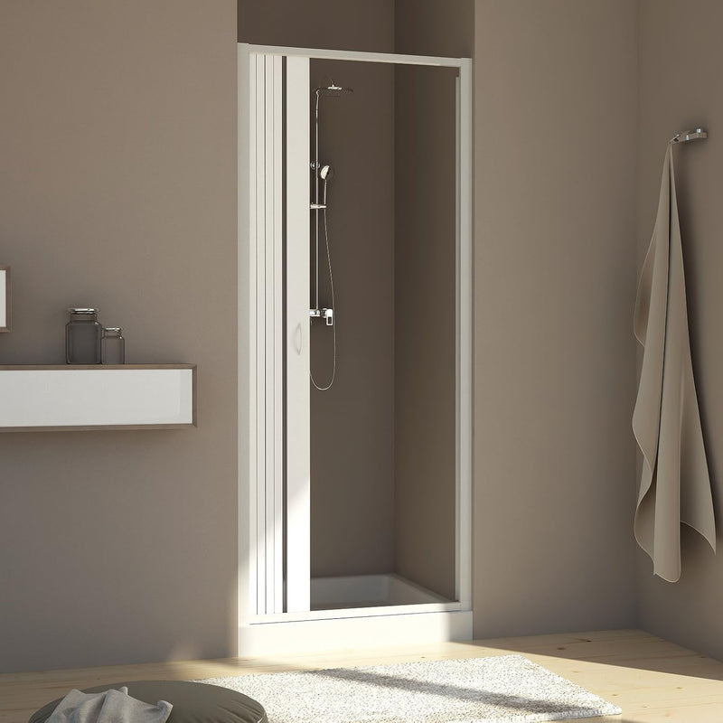 Forte Duschtür in PVC 90 cm H185 mod. Aura Seitlich, 90 CM