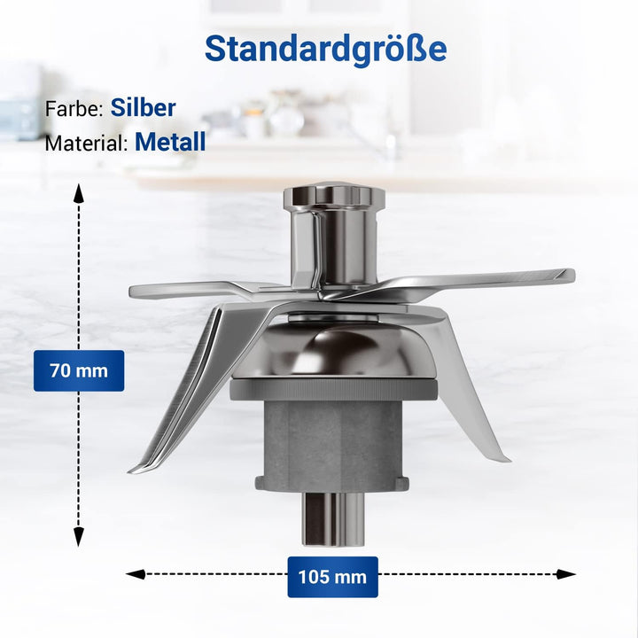 VIOKS Messer für Vоrwerk Thermоmix ТM21 Küchenmaschine Mixmesser aus Edelstahl Thermоmix ТM 21 / Ers