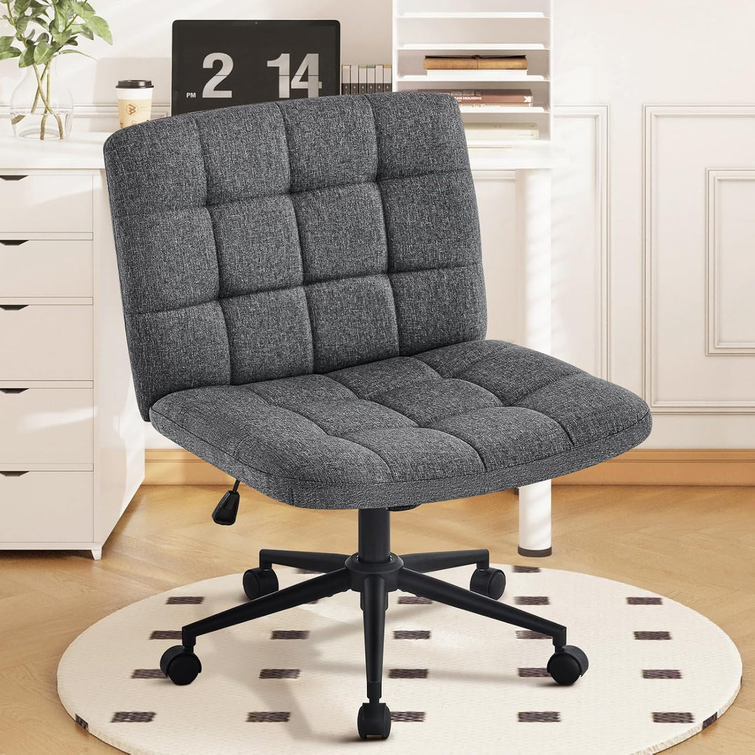 Hellove Bürostuhl Schreibtischstuhl mit breiter Sitzfläche, Ergonomischer Schneidersitz Stuhl ohne A