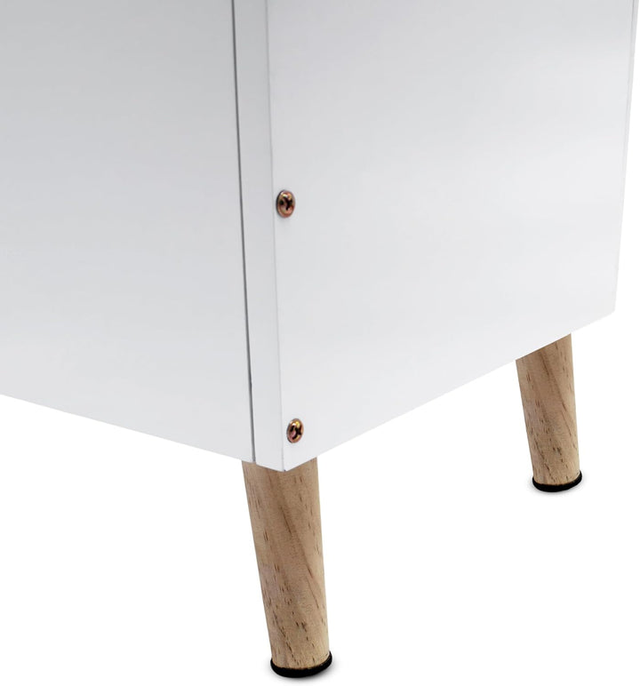 Spetebo Kinder Aufbewahrungstruhe Wolke 58 x 45 cm - weiss - Holz Ordnungskiste im kindgerechten Des