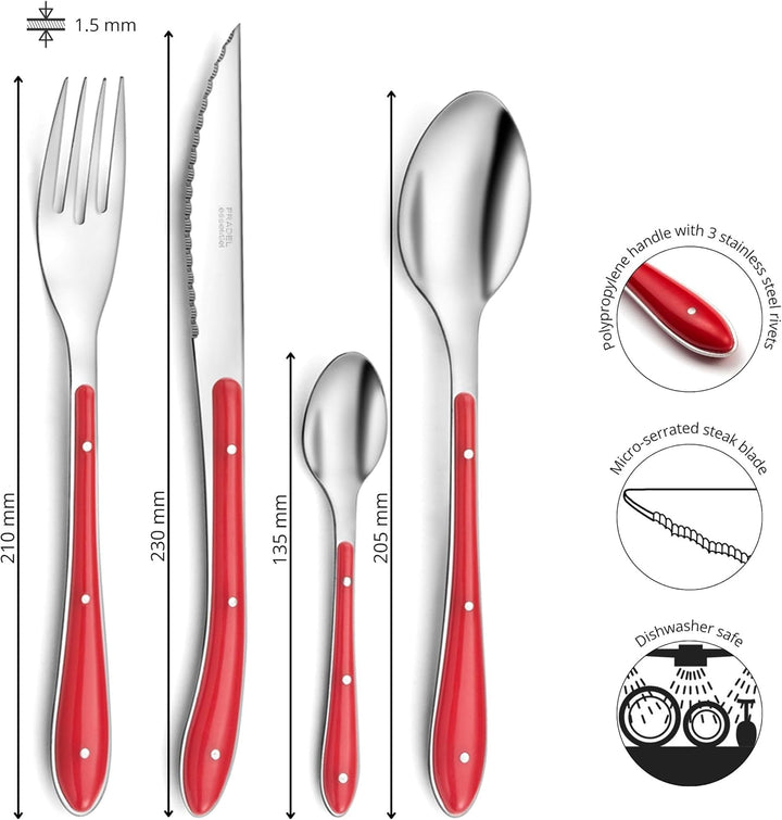 Amefa Retail 1-2-3 Bestek S24 Rood Rot, Rot