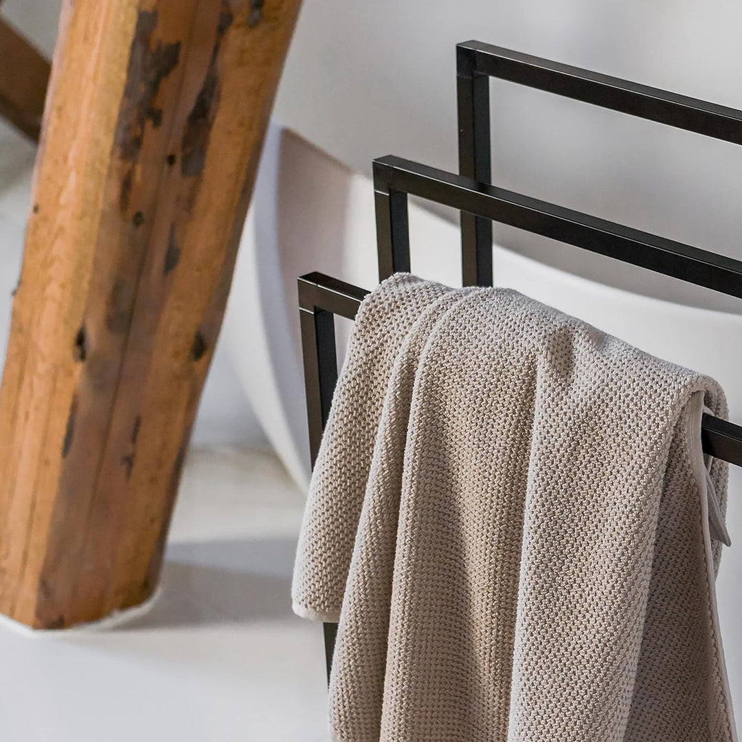 Sealskin Tube Handtuchständer, Handtuchhalter freistehend mit 3 Handtuchstangen, auch als Kleiderstä