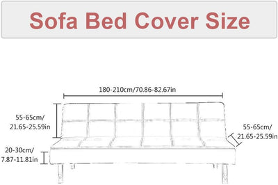 Mingfuxin Armlose Schlafsofabezüge, Stretch-Samt Futon Couchbezug Dicke weiche gemütliche Sofa Schon