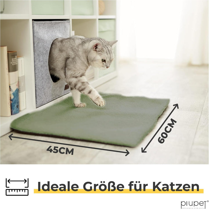 PiuPet® Selbstheizende Katzendecke I 60x45cm I Heizdecke ohne Strom I Katzen Wärmedecke I Heizdecke
