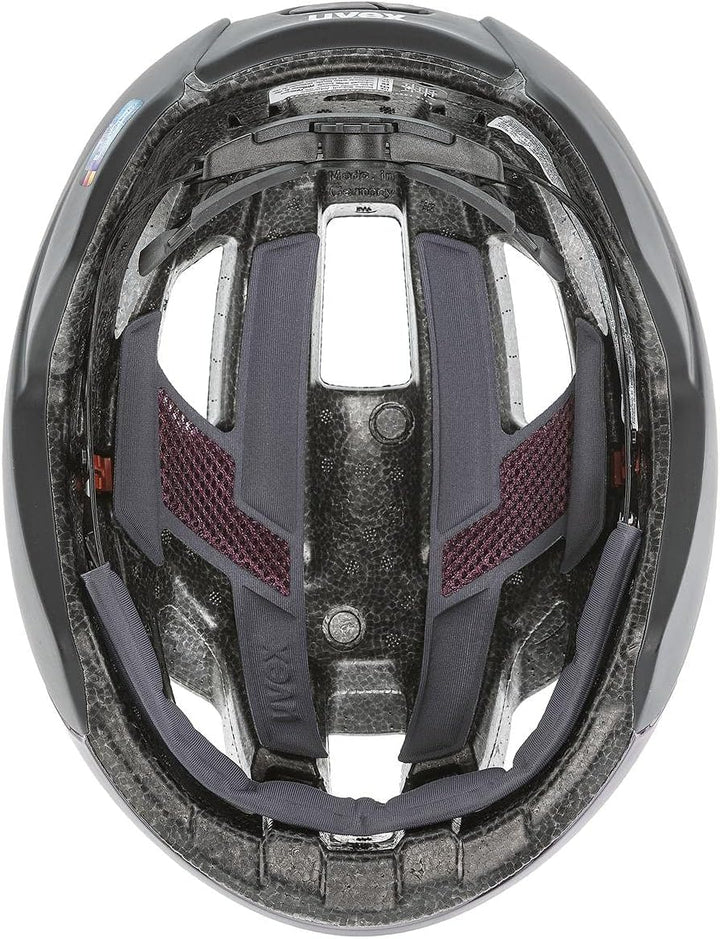 Uvex Rise CC Rennrad Fahrrad Helm matt schwarz/lila 2022 56-59 cm, 56-59 cm