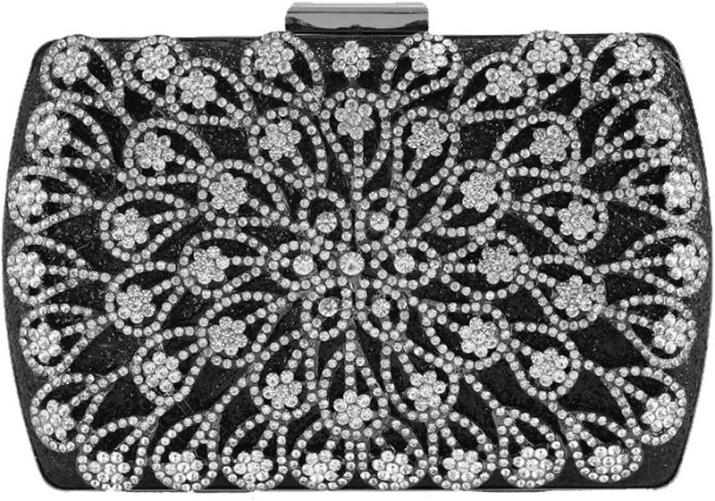 CORIOS Clutch Damen Strass Abendtasche Glitter Handtasche Luxus Portemonnaie Tasche Elegant Schulter