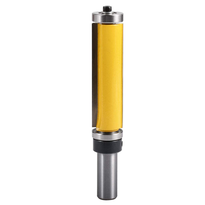 KATUR Top und Bottom Bearing Flush Trim Bits, Double Flute Trim Bit mit Doppellager, Gelb (1/2 Zoll