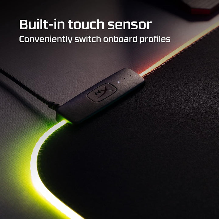 HyperX Pulsefire Mat – RGB-Mauspad, XL, RGB-Beleuchtung, rollbare Textiloberfläche, interner Speiche
