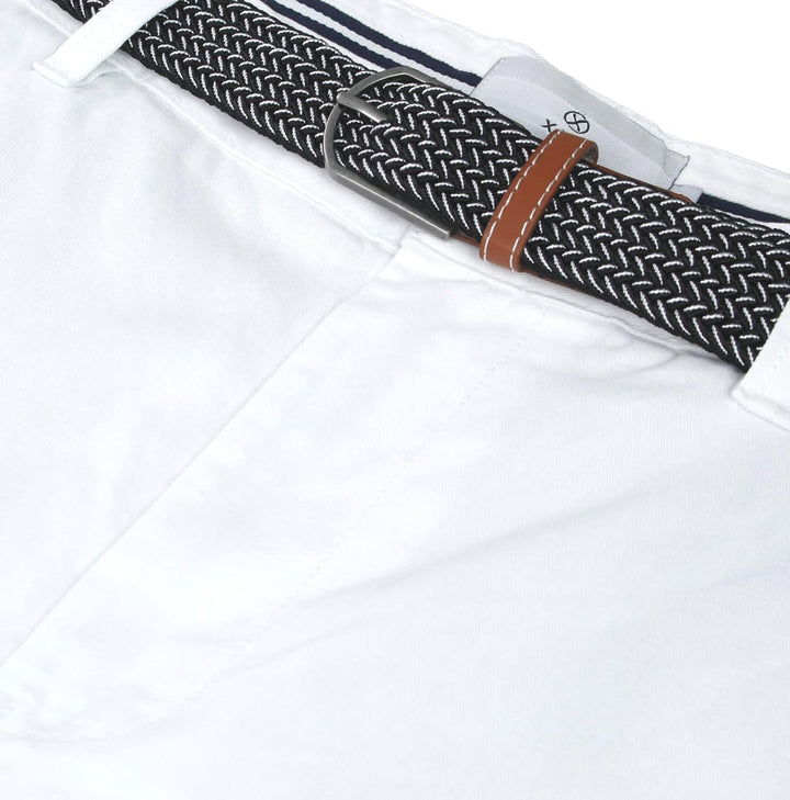 Xact Herren Premium Chino Shorts – Eleganter Sommerstil, Reissverschluss, Mehrere Taschen, 24 cm Bei