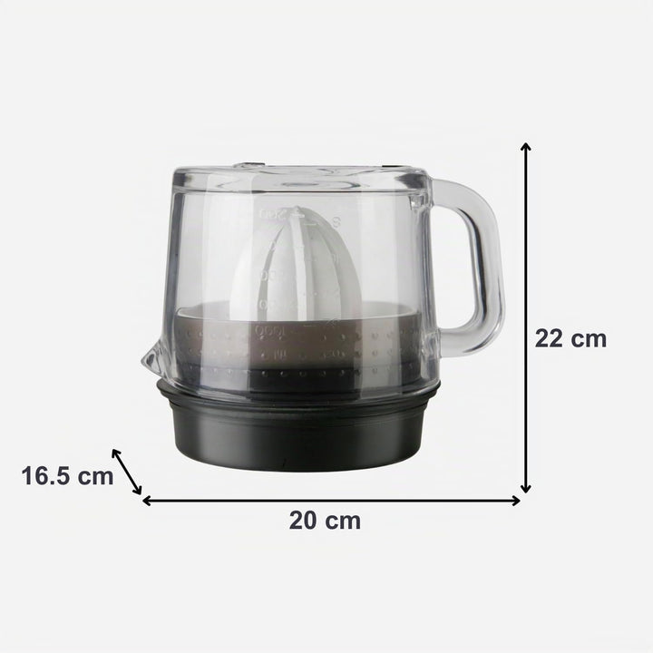 BLACK+DECKER Elektrische Zitruspresse | BXCJ30E | 30W | 1 Liter | Mit Glaskanne | Weiss-Transparent