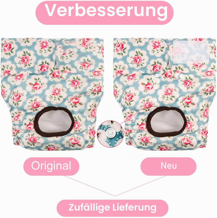 CuteBone 3 Stück Wiederverwendbare Hundewindeln, Hochsaugfähige Premium-Windeln für Hündchen, Umwelt