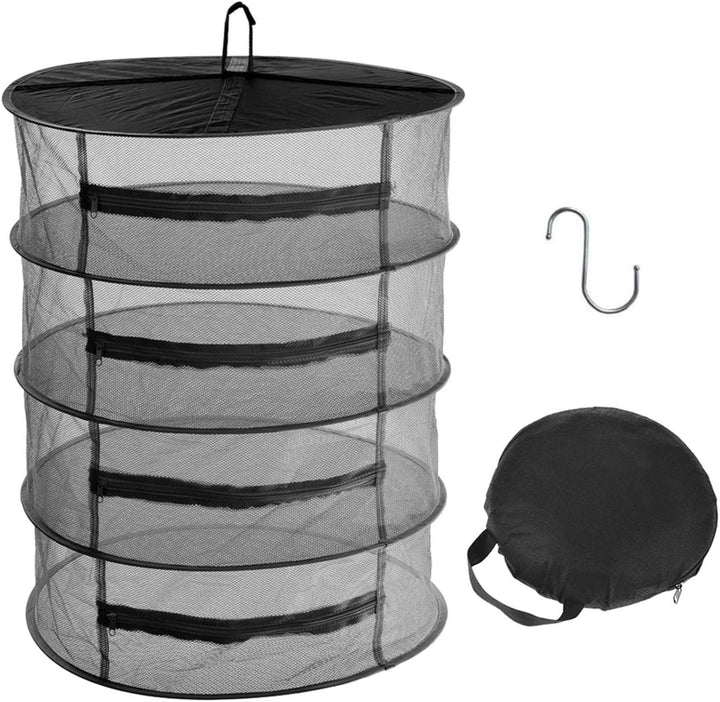 Trockennetz Kräuter | 4-lagiges Kräutertrockner Hängend | Trockennetz Drying Rack | Faltbar Kräuter