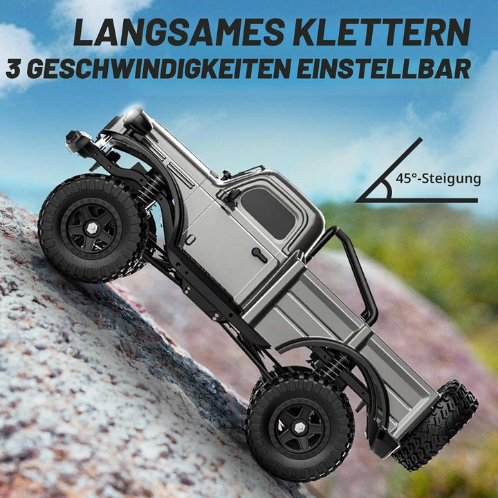 Ferngesteuerter LKW 1:18-4WD All Terrain RC – RC Auto mit 2 Akkus und Geschwindigkeitsregelung – 2,4