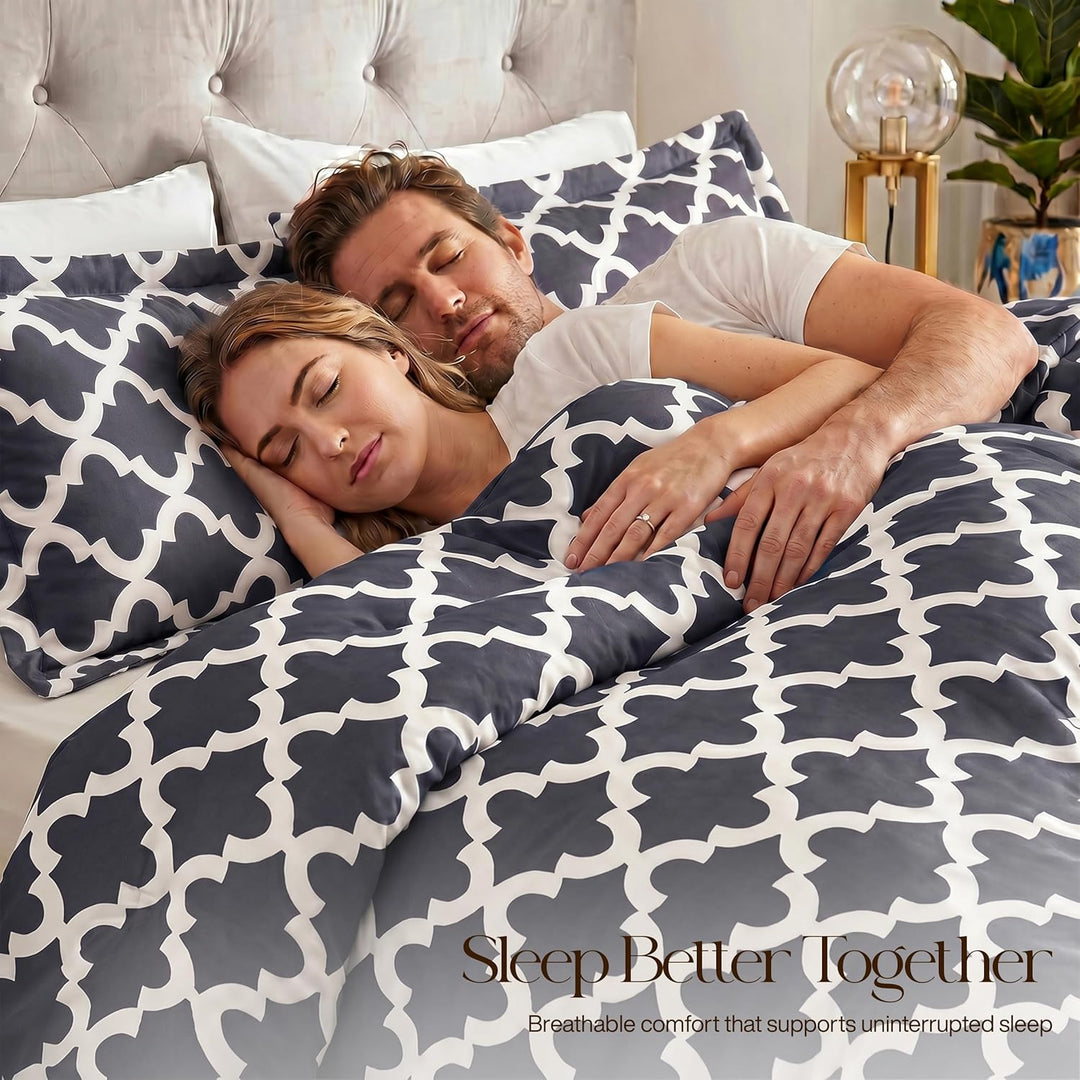 Utopia Bedding Queensize-Bettwäsche-Set (grau) mit 2 Kissenbezügen – Bettwäsche-Sets – Daunen-Altern