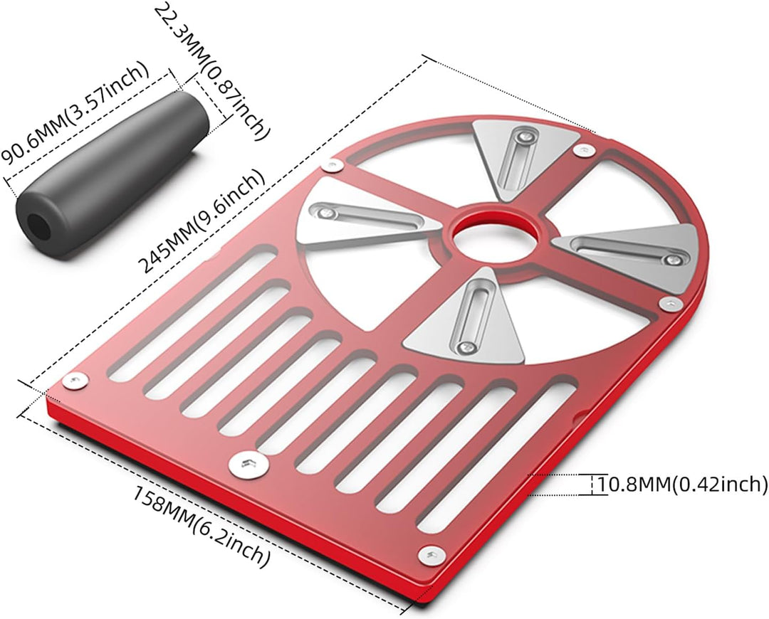 Oberfräsen-Bodenplatte, Trimmmaschine, Trimmmaschinen-Grundplatte, Aluminiumlegierung, Verstellbare