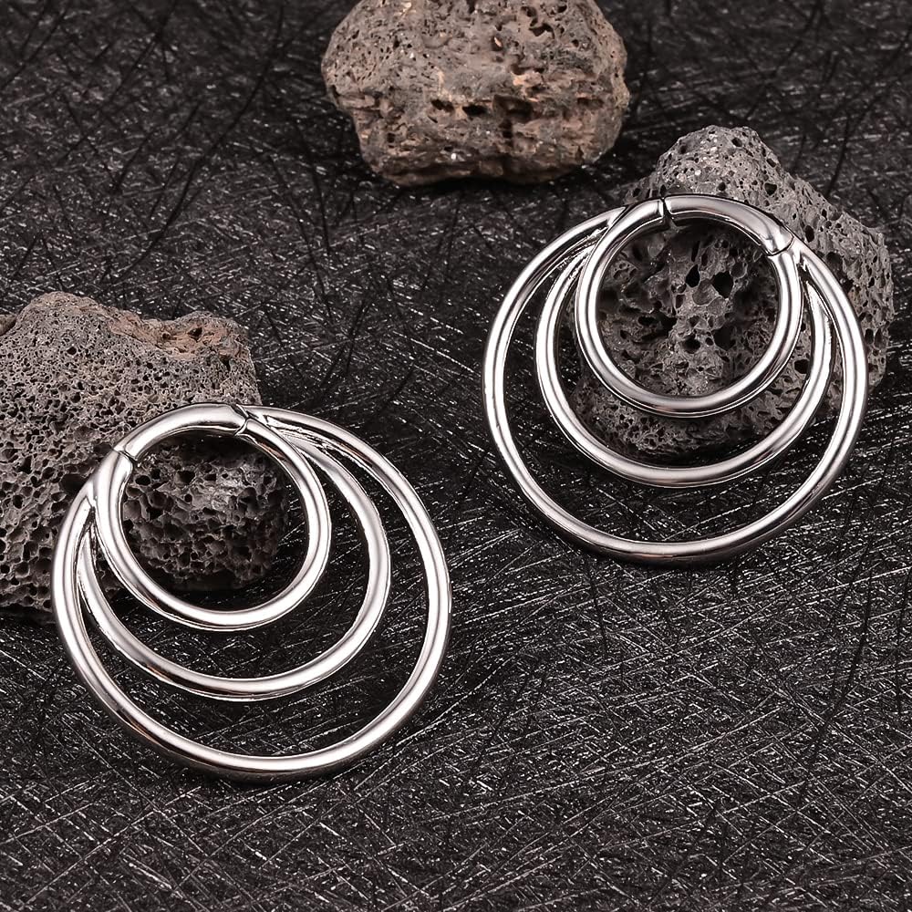 Vankula Ohr Gewichte Flesh Tunnel Weights Hangers Ringe Hoop Edelstahl für männer damen Ohrpiercing