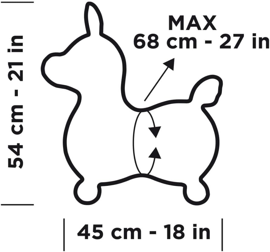 Rody Hüpfpferd + inkl. Pumpe von ATC, Sprungpferd Cavallo Ledraplastic Gymnic (rot), Rot