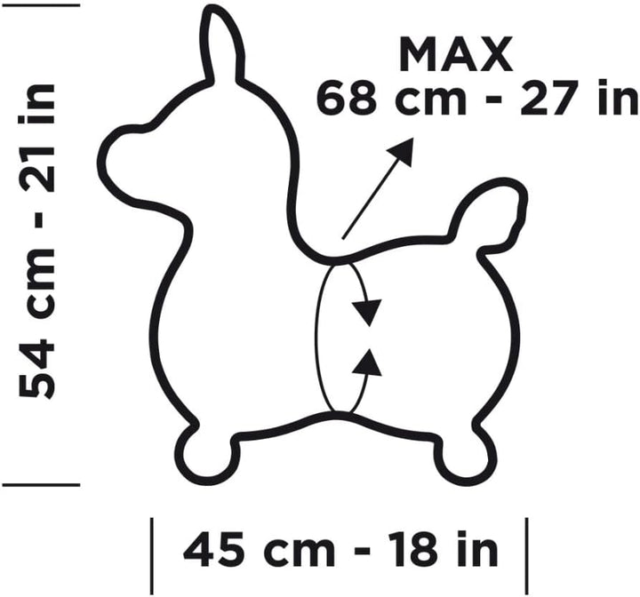 Rody Hüpfpferd + inkl. Pumpe von ATC, Sprungpferd Cavallo Ledraplastic Gymnic (rot), Rot