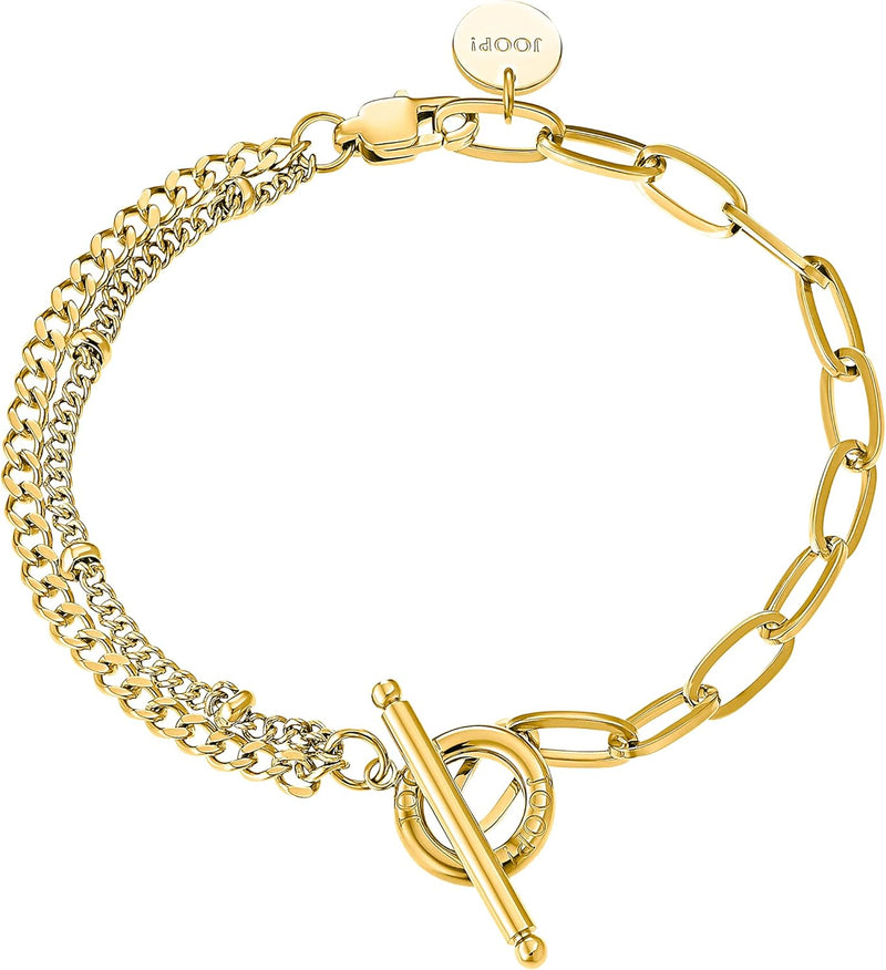 JOOP! Edelstahl Damen Schmuck Gold, Kommt in Schmuck Geschenk Box Armband doppeltreihig, Armband dop