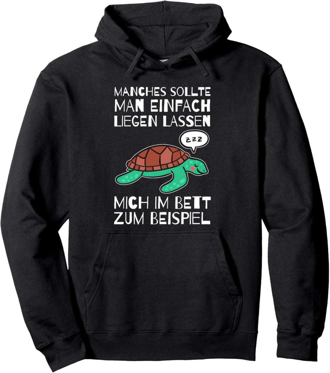 Lustiger Schlaf Spruch Schildkröte Nachthemd Schlafanzug Pullover Hoodie