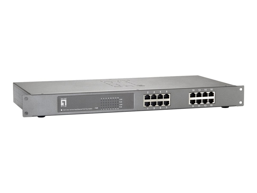 LevelOne Switch 16x FE FEP-1612W150 150 W, 150 W