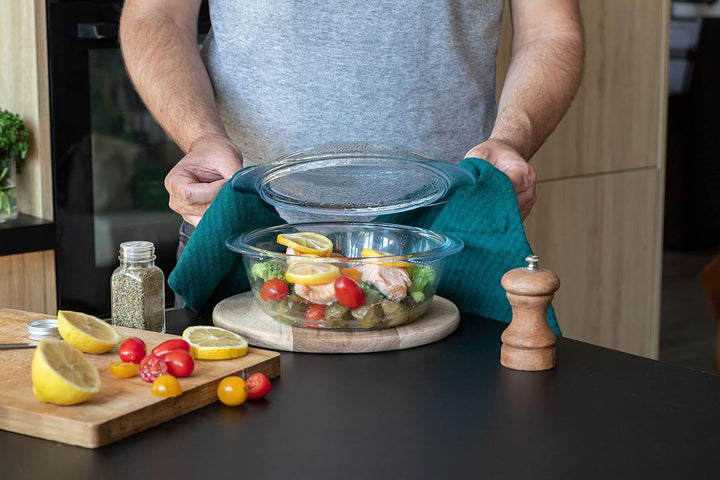 Pyrex® Kollektion 4 in 1 | Bräter aus Borosilikatglas | 2 Stück | Dampfgaren, schnelles und leckeres