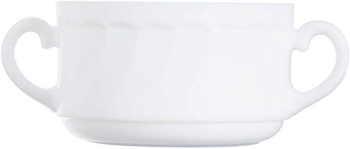 Arcoroc Suppentasse Trianon Uni Suppenobertasse 320ml, weiss, gehärtetes Opalglas