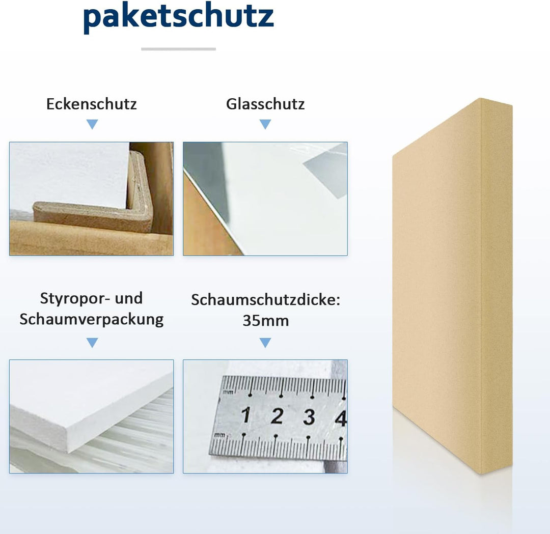 Badspiegel mit Beleuchtung 60 x 50cm WandSchalter Lichtspiegel Horizontale und vertikale Aufhängung