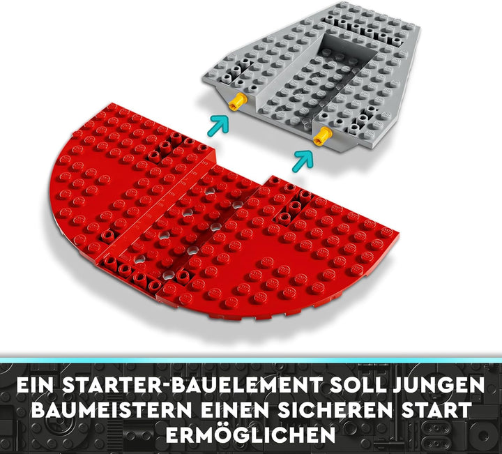 LEGO Star Wars: Young Jedi Adventures Der Crimson Firehawk, Starterset für Kinder mit baubarem Raums
