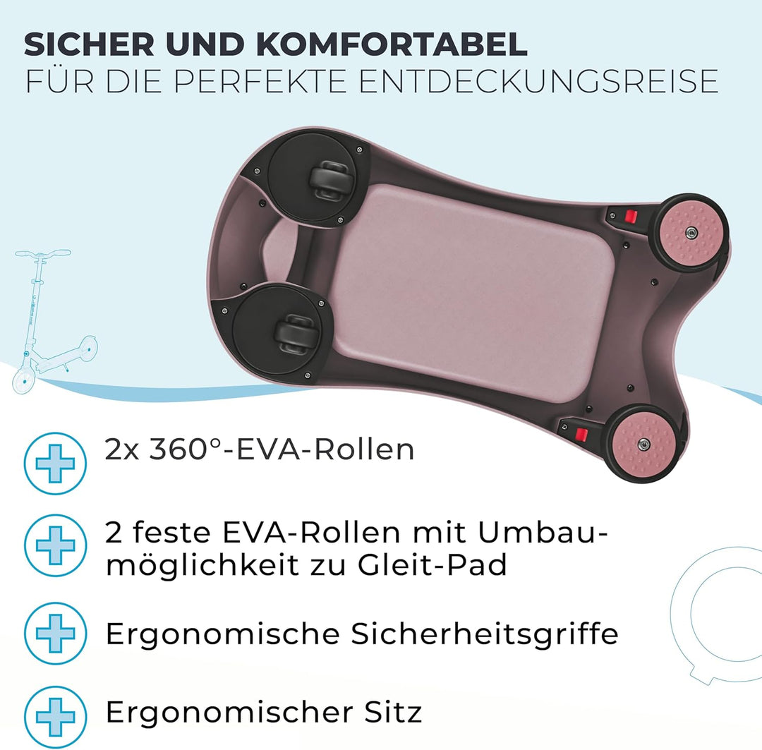 GLOBBER Walk N' ROLL 2in1 ECO – Lauflernwagen & Rutschauto, Eva-Rollen, nachhaltiger Kunststoff mit