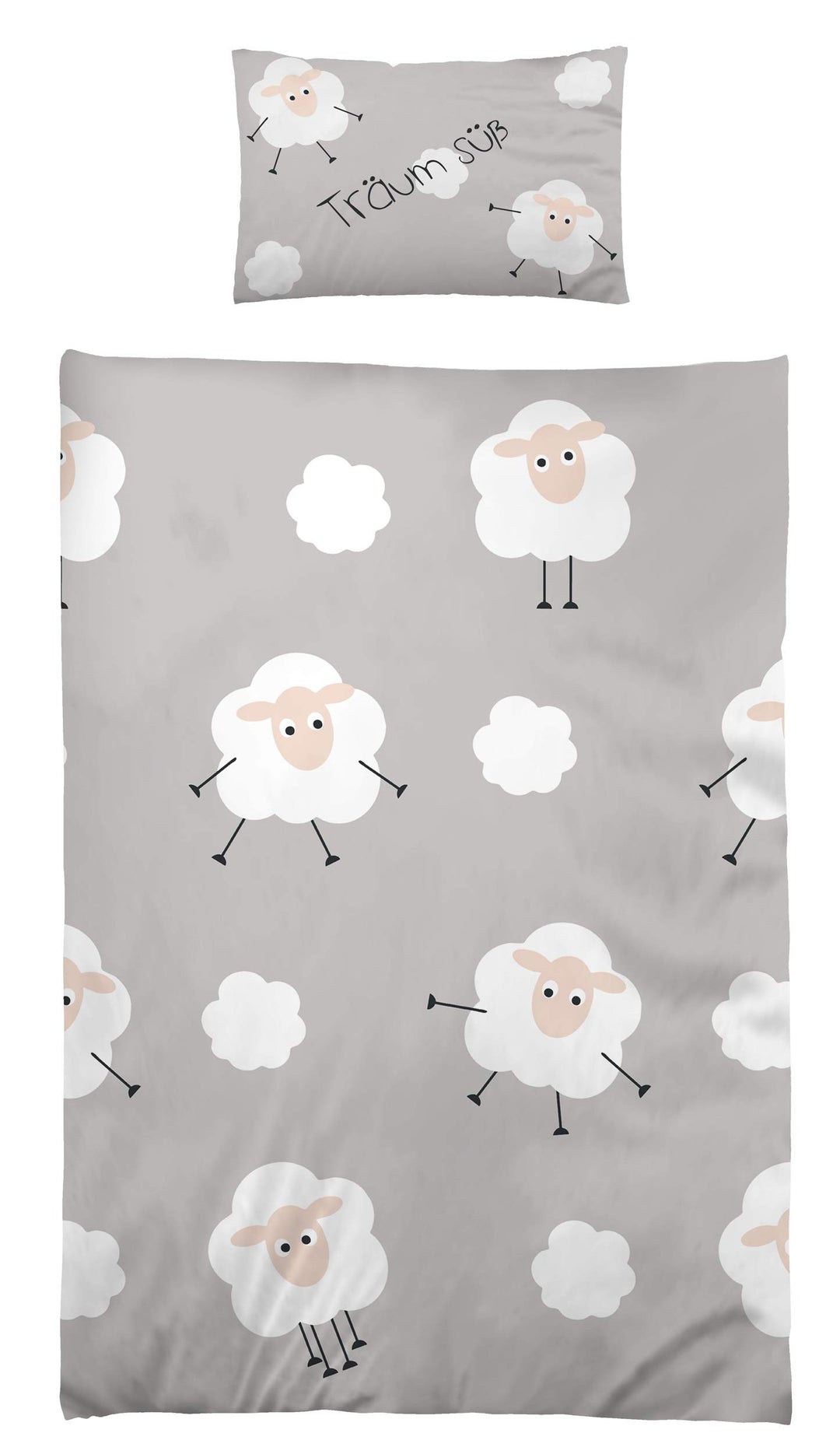 Kinderbettwäsche Babybettwäsche 100x135 cm 40x60 cm 100% Microfaser Kleinkinder Bettwäsche Set Schäf