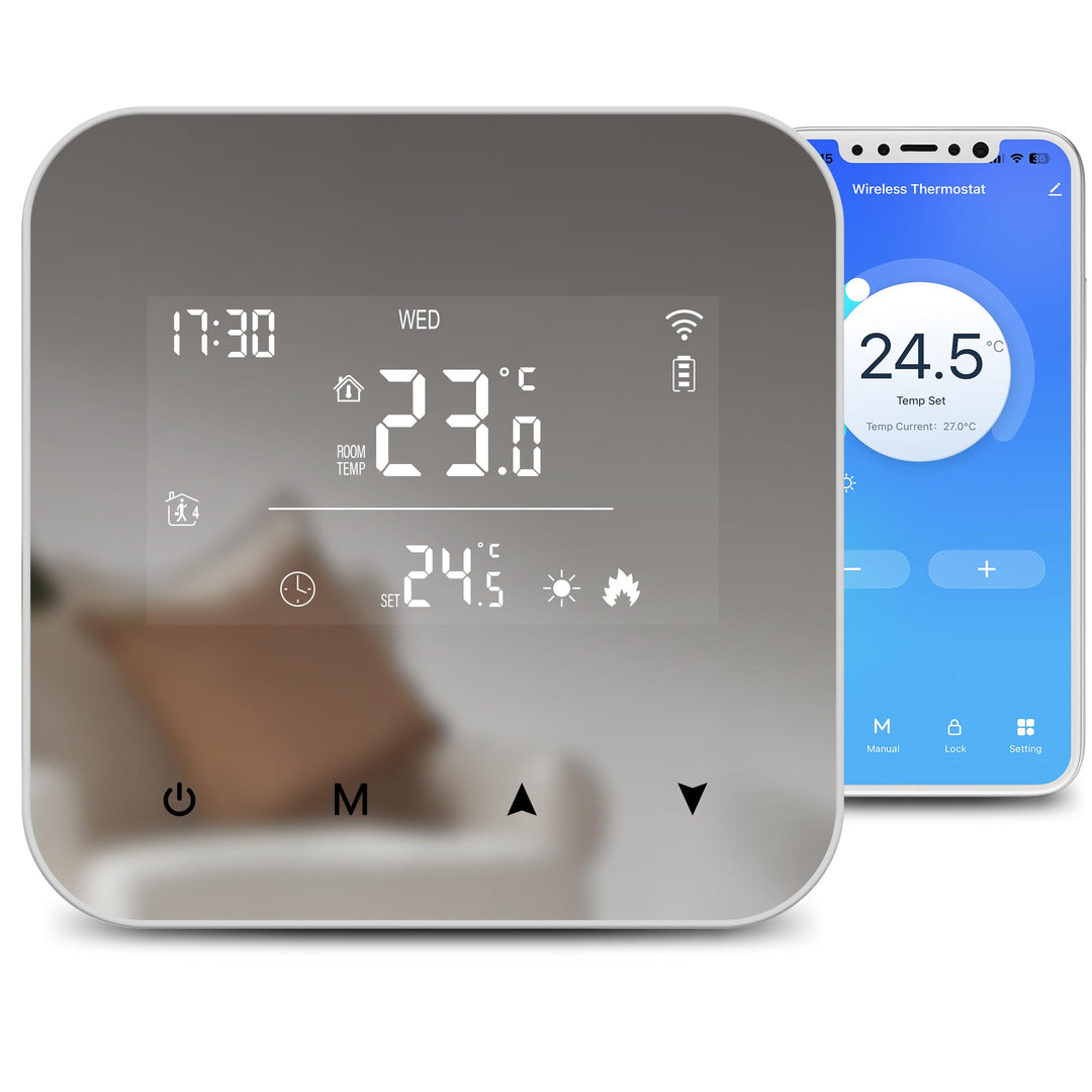 Beok WiFi Thermostat Für Gaskessel, Tuya Smart Raumthermostat Thermostate Heizung Digital LCD-Anzeig