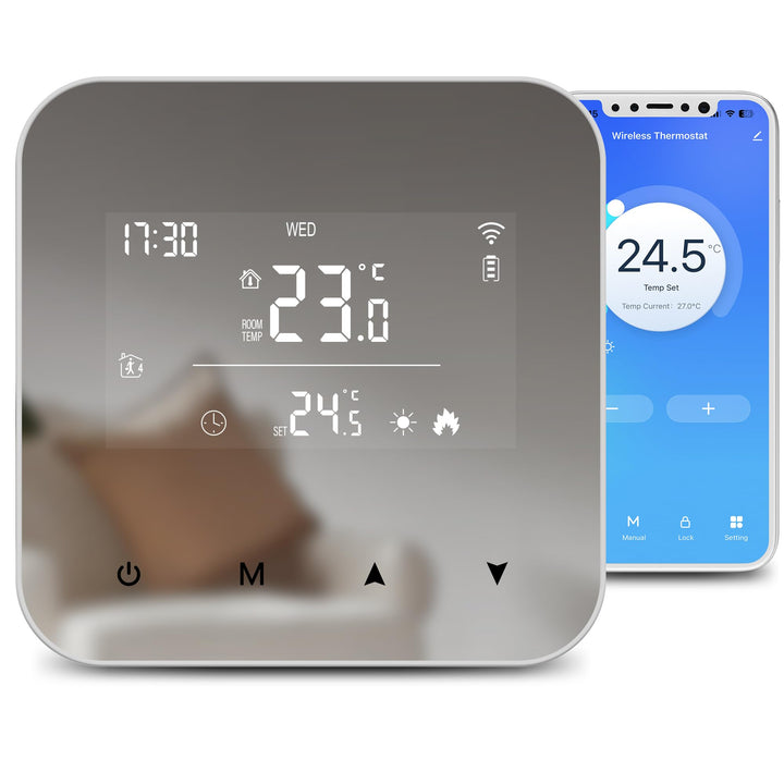 Beok WiFi Thermostat Für Gaskessel, Tuya Smart Raumthermostat Thermostate Heizung Digital LCD-Anzeig