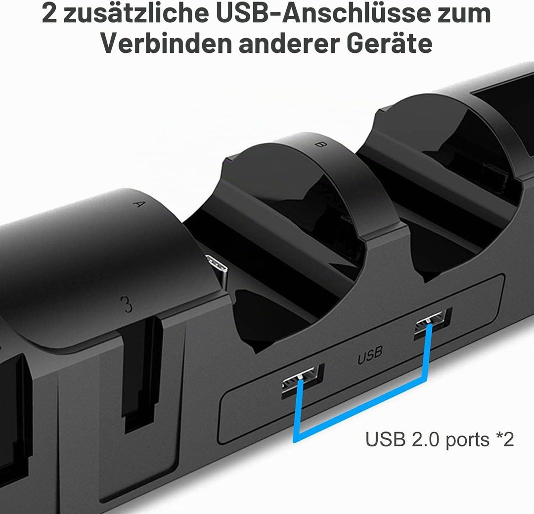 FYOUNG 6 in 1 Switch Controller Ladestation Kompatibel mit Nintendo Switch & Switch OLED mit USB Ans