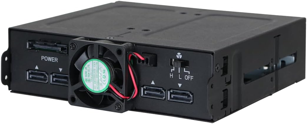 ICY DOCK Backplane IcyDock 4x6,3cm SATAI-III in 1x5,25" HDD/SSD sw, MB607SP-B, Schwarz