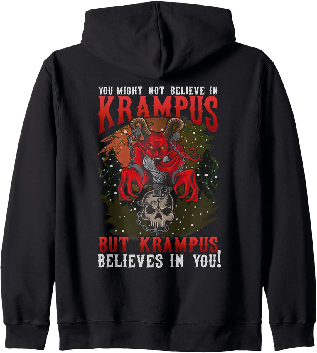 Krampus Believes In You Christmas Kapuzenjacke