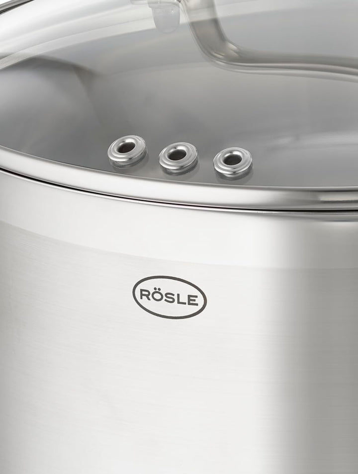 RÖSLE CHARM Topf-Set 4-tlg., hochwertiges Universaltopfset mit 3 Kochtöpfen und 1 Stielkasserolle, E
