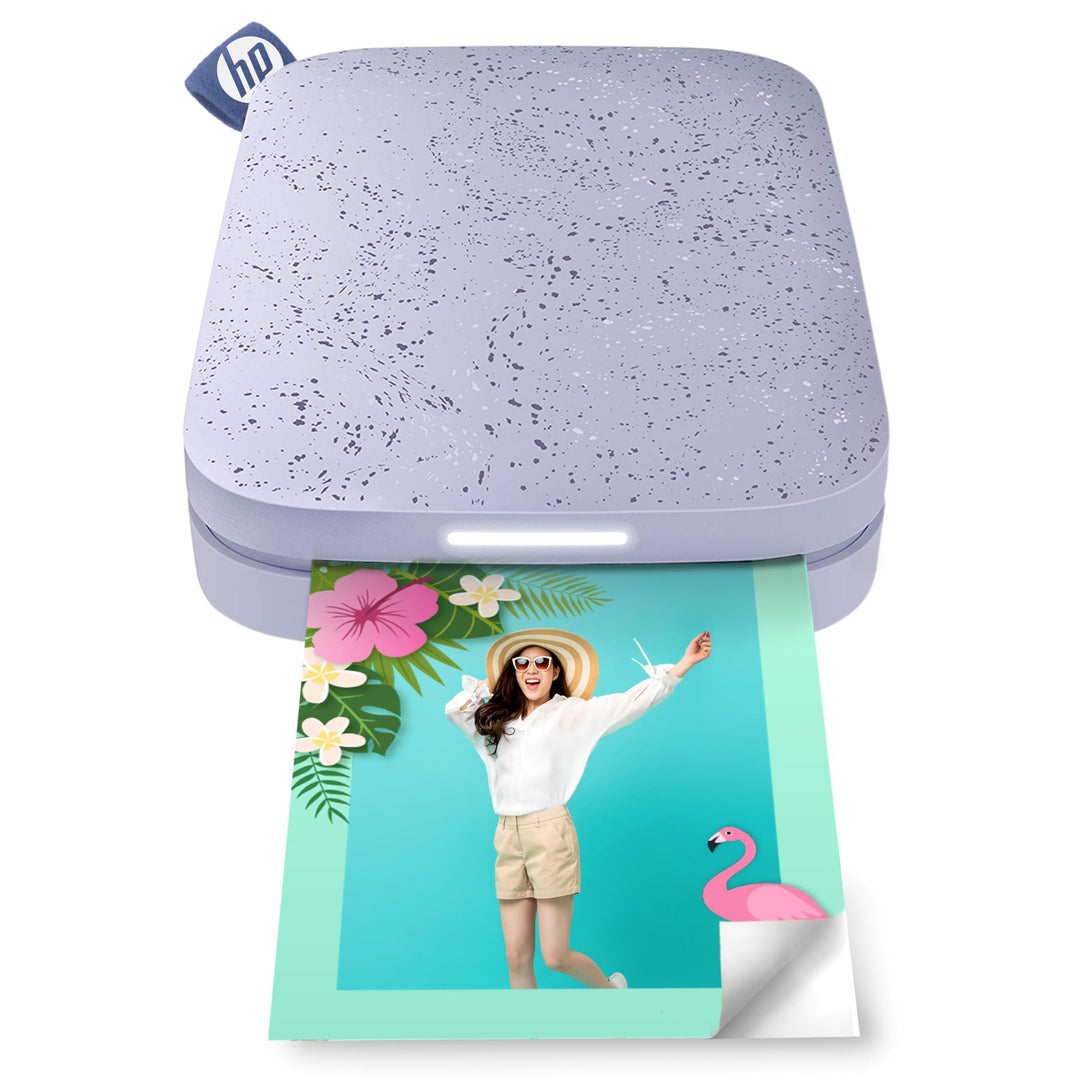 HP Sprocket Portable 5x7.6 cm Sofortbilddrucker (Lila) Drucken Sie Bilder auf Zink Sticky-Backed Pap