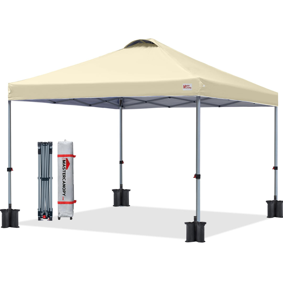 MasterCanopy 2,5 x 2,5 m Pop-up-Pavillon Faltpavillon Festzelt mit Entlüftung für Markt, Garten, Eve