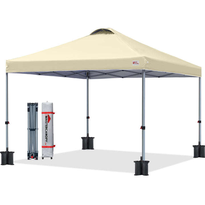 MasterCanopy 2,5 x 2,5 m Pop-up-Pavillon Faltpavillon Festzelt mit Entlüftung für Markt, Garten, Eve