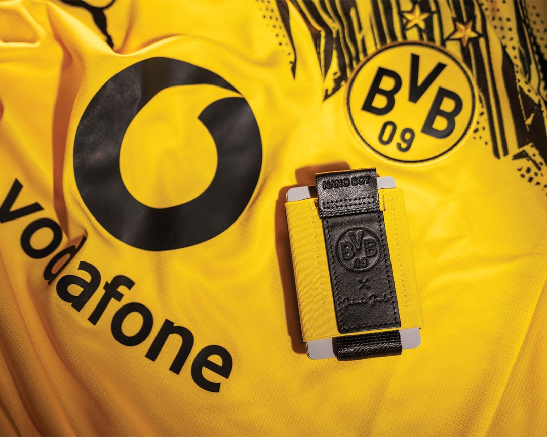 Jaimie Jacobs Borussia Dortmund X Nano Boy Pocket Kleiner Geldbeutel mit Münzfach Mini Wallet aus Te