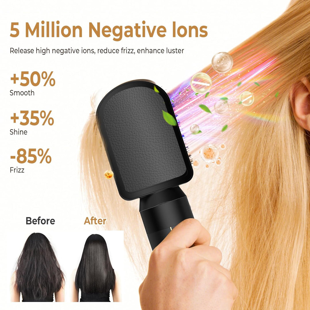 110000 RPM Ionen Haartrockner Warmluftbürste Haarstyler Set,7 in 1 Air Styler,Haartrockner mit FFöhn
