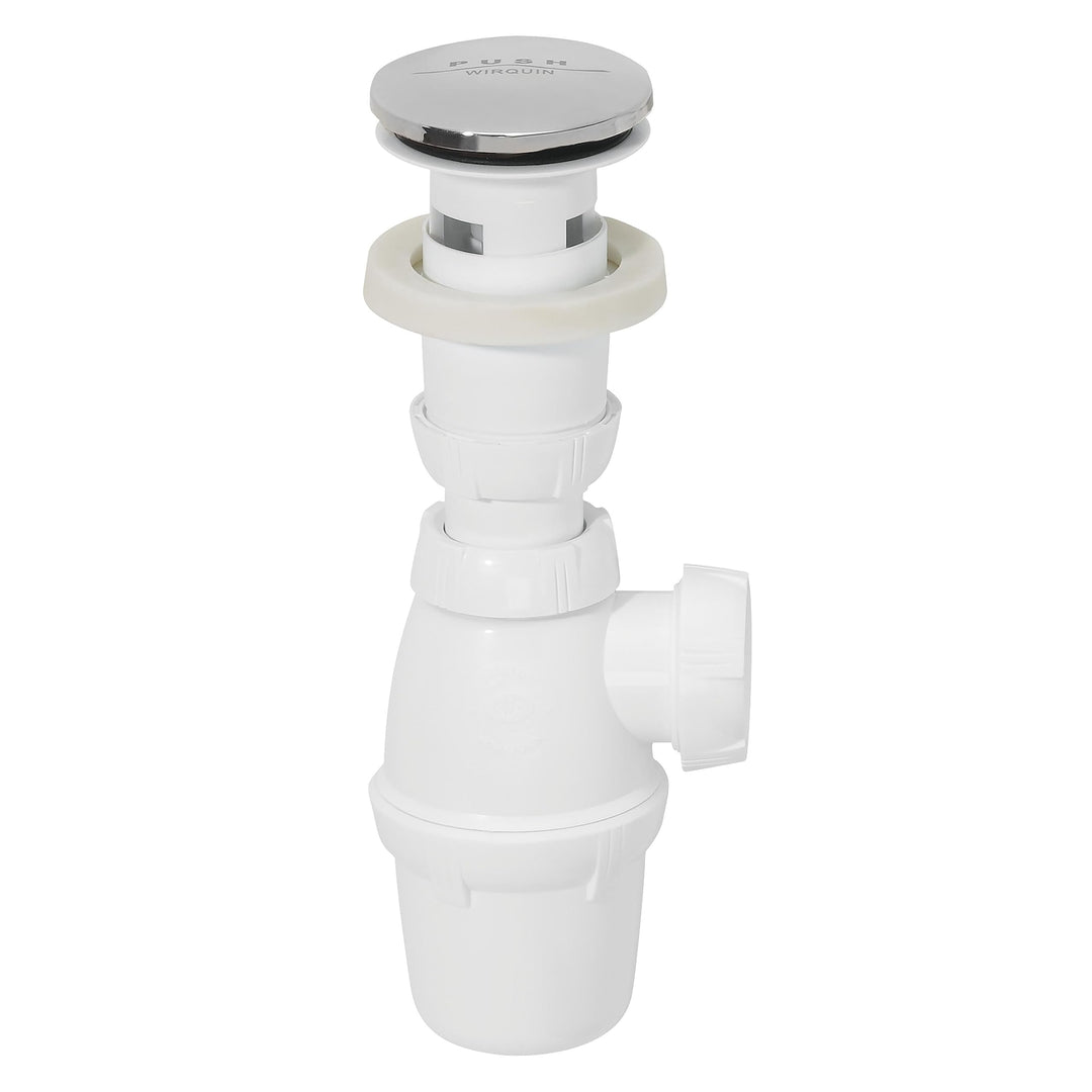 Wirquin Quick-Clac SP50099 Ablaufgarnitur/Siphon mit/mit Stopper/Chrom Einzigartig, Einzigartig