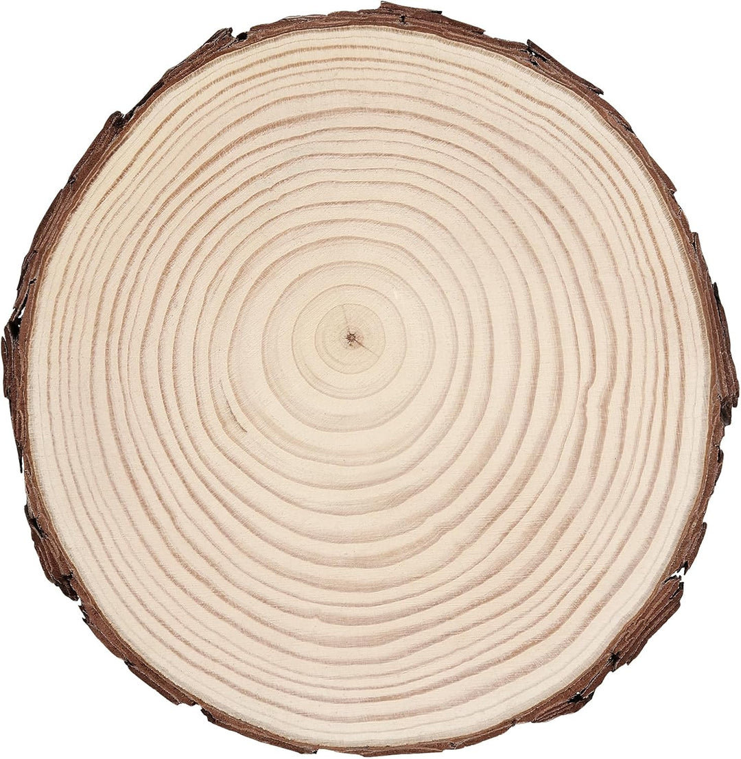 6 Stück 18-20cm Unvollendete Holzkreise, Natur Holzscheiben Rund Baumscheiben, Klein Holzscheiben zu