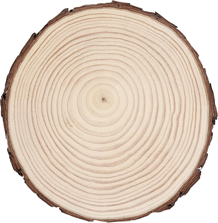 6 Stück 18-20cm Unvollendete Holzkreise, Natur Holzscheiben Rund Baumscheiben, Klein Holzscheiben zu
