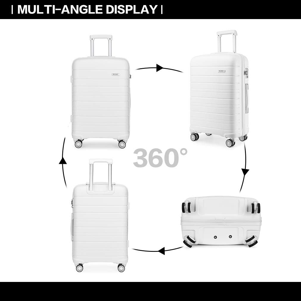 KONO Carry-ons Luggage Kleiner Koffer Handgepäck 55x40x20 Leicht Kabinentrolley Handgepäckkoffer Har