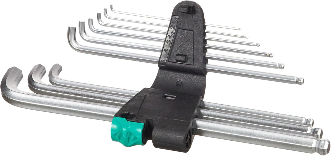 Wera 950 PKLS/9 SM SB Winkelschlüsselsatz, metrisch, gestellverchromt, 9-teilig, 05073594001
